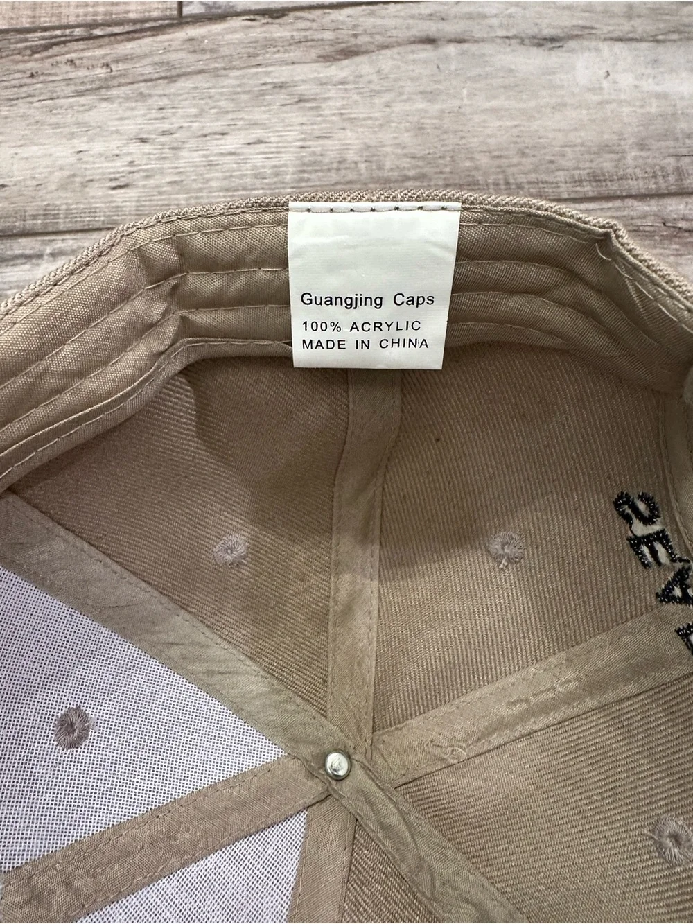 Seabees Embroidered Beige Men's Cap United States Navy